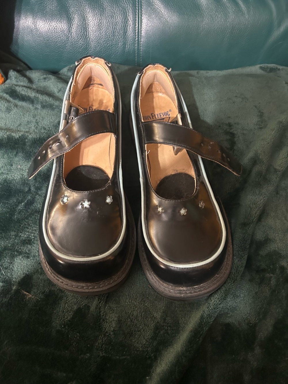 John Fluevog Black Mary Jane Dress Shoes. Size 8